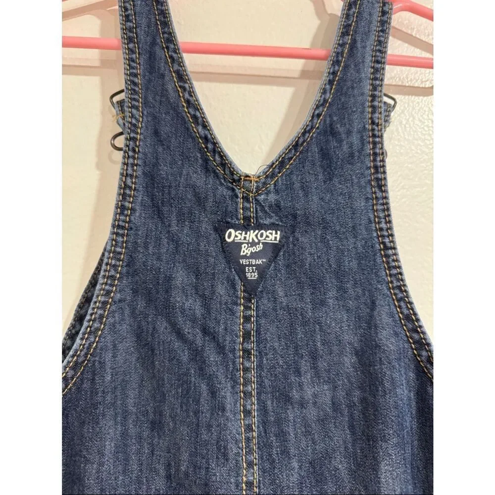 OshKosh B'gosh Dark Blue Denim Kids Overalls EUC